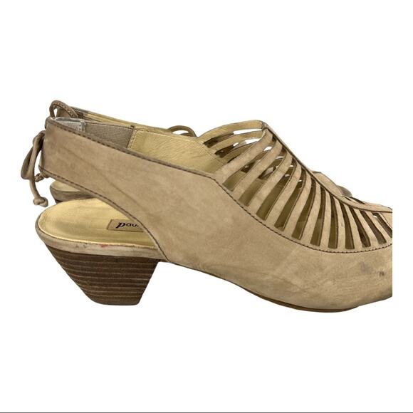 Paul Green Trisha Nubuck Slingback Heeled Sandal Size 5 1/2 - Picture 9 of 11